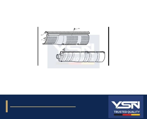 Exhaust muffler vertical flat mesh guard – OE 20506941 – YSN Y20020